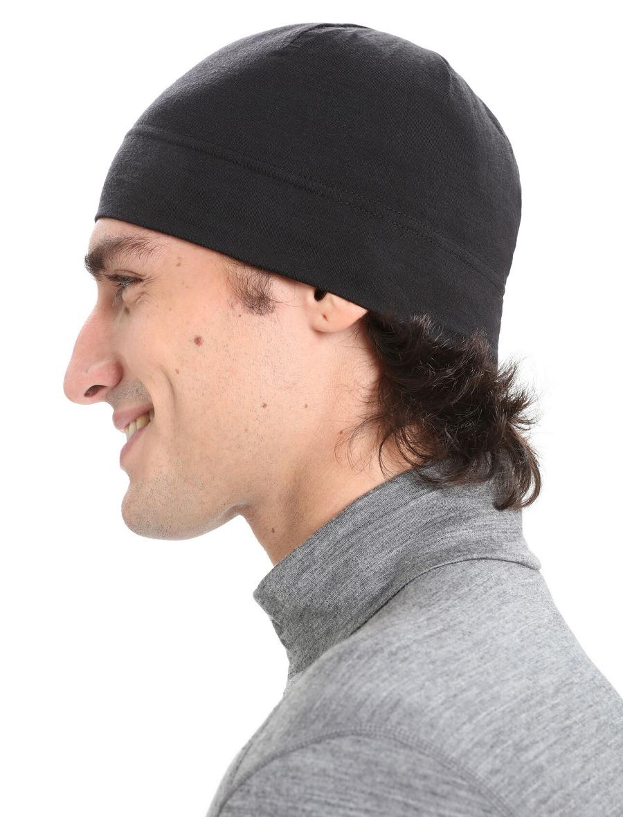 Chapeaux Icebreaker Unisex Merino Chase Beanie Homme Noir | FR 1099OKIR